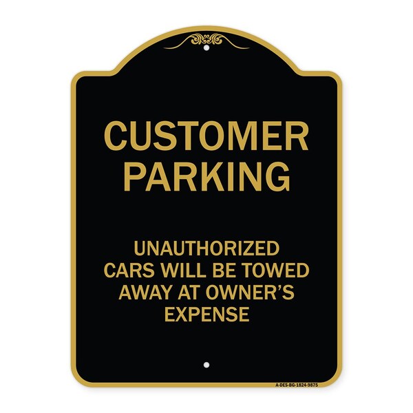 Designer Series-Unauthorized Cars Will Be Towed Away At Owners Expense, 18" L, 24" H, BG-1824-9875